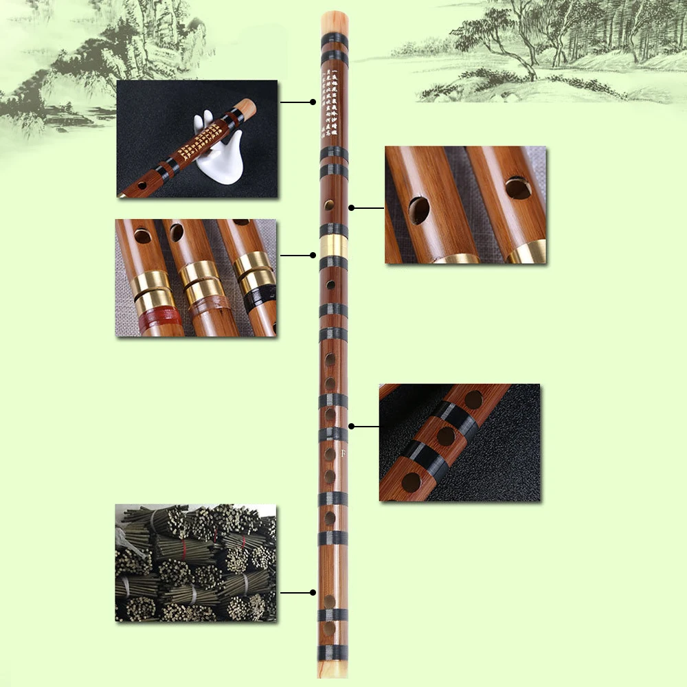 Новичок флейта бамбука духовой музыкальный инструмент ученик студенческая практика обучение традиционные ручной работы флейты