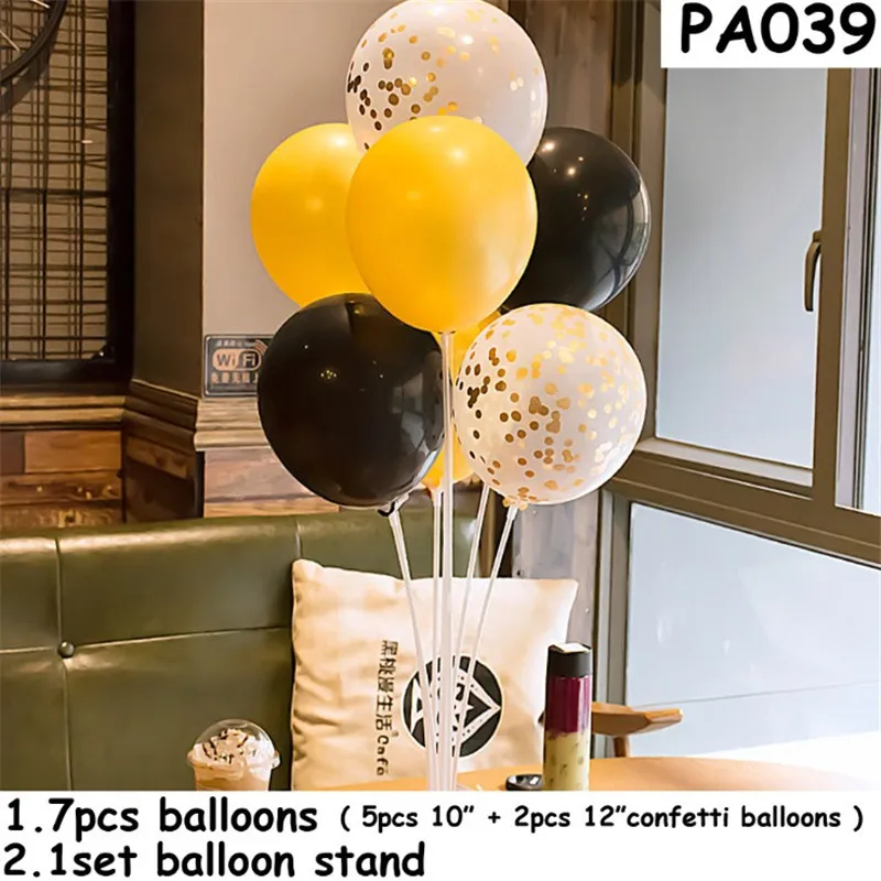 Креативные пластиковые воздушные шары вечерние с подставкой держатель украшения для дня рождения Дети Взрослые воздушные шары на день рождения Свадебный шар Декор - Цвет: 039