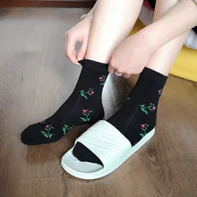 LIONZONE новые модные женские носки полосатые бамбуковые носки женские ретро-носки из хлопка для весны, осени и зимы