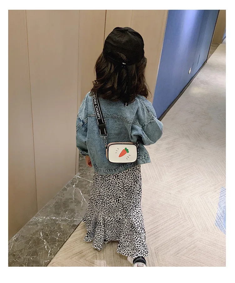 Г. Сумка для монетного кошелька для девочек маленькая квадратная сумка на плечо с рисунком моркови милый детский кошелек сумка-мессенджер из искусственной кожи