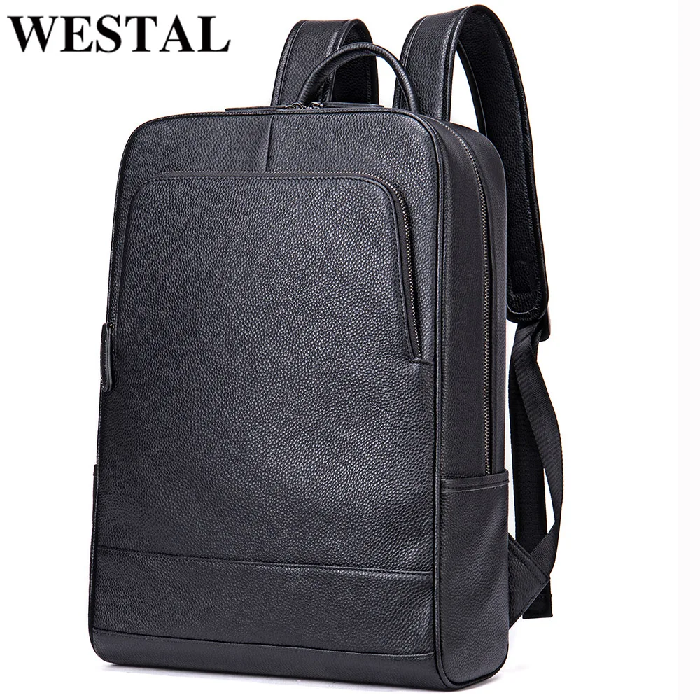 Westal Men's Backpack For Laptop Black Designer Laptop Backpacks School