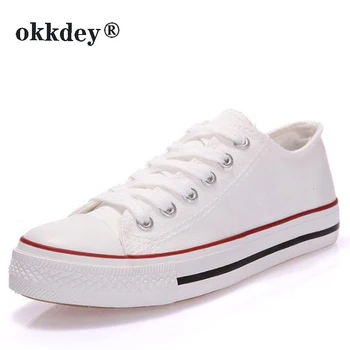 

Men Canvas Sneakers Women Casual Shoes Classic Unisex Skateboarding Shoes Low-Top Lace-up Durable Footwear White Black 2020 New