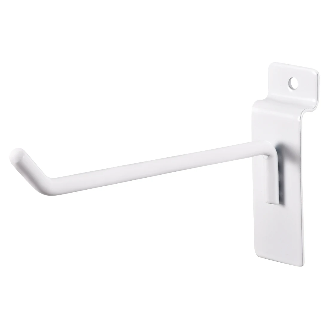 

uxcell 21cm Slat Wall Hook for Room Garage Retail Store Display, Powder Coated, White, 4Pcs