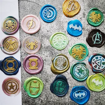 

Marvel The Avengers infinity war Movie Anime Super Heros Captain America Ironman Spiderman hulk thor Superhero seal wax stamp