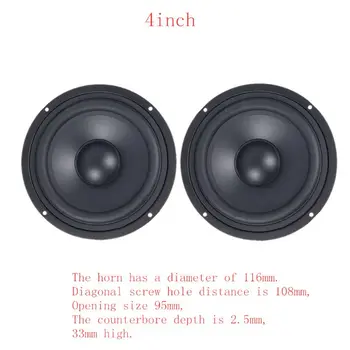 

2Pcs 4/5/6.5" Woofer Speaker Passive Radiator Booster Bass Vibrating Speaker L41F