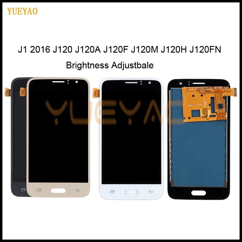Продажа Отрегулируйте яркость J1 2016 font b lcd b font для samsung J1 2016 дисплей J120 J120F J120M J120H font b lcd b font дигитайзер сенсорный экран сборка J120f font b lcd b font
