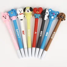 1 шт. Корейская Милая Канцелярия ручка kpop тема Косплей Опора мультфильм 8 Цветов шариковая ручка/гелевая ручка Kawaii школьные подарки для письма