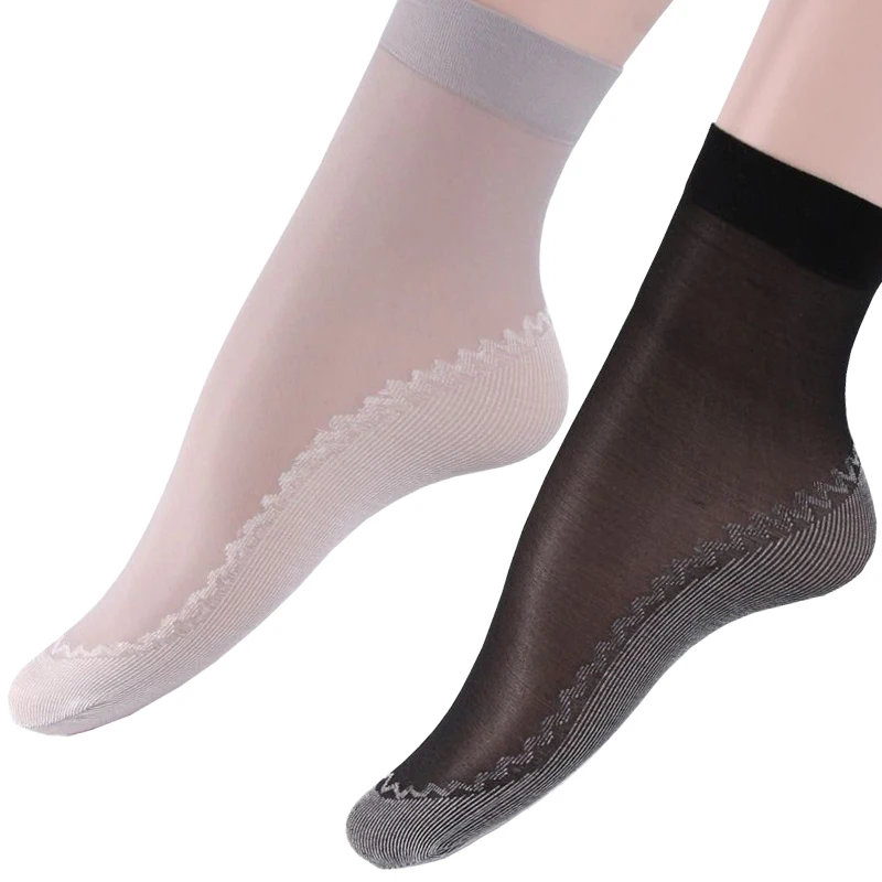 walking socks womens 10 Pairs Spring Summer Velvet Silk Women Sock Cotton Bottom Supper Soft Classic Ultrathin Comfortable Transparent Casual Socks heated socks for women Women's Socks