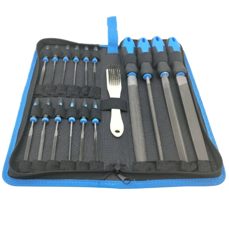 

16-In-One Wood Rasp File Set with Flat, Half-Round, Round, Triple-cornered File & 12 x Needle File Set