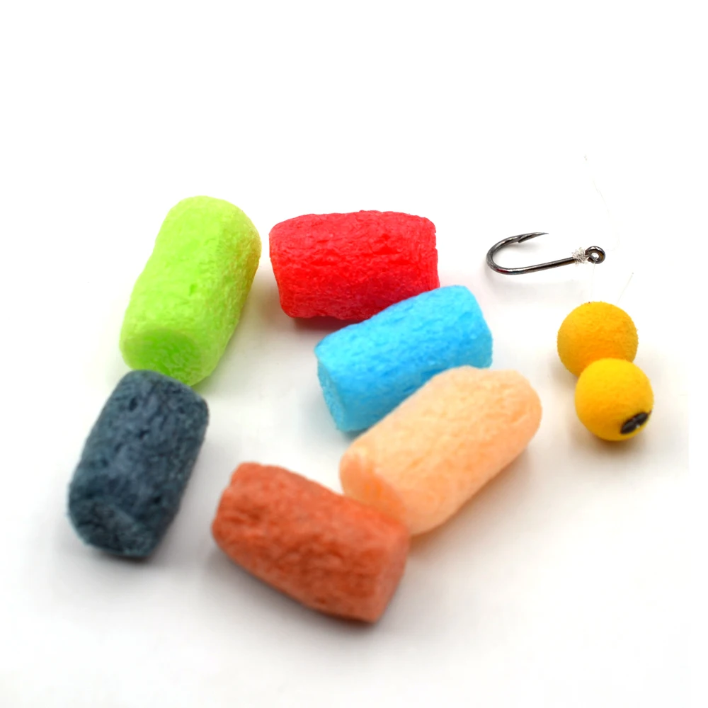 MNFT 50pcs Carp Fishing Water-Soluble Pop-Up Foam Nuggets - Tackle Accessories Tool, Random Colors