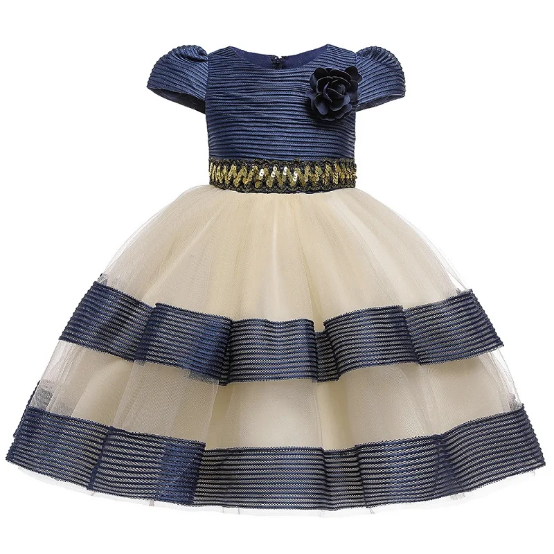 Платье принцессы для дня рождения; костюм для девочек; платье для девочек; Рождественская одежда для маленьких девочек от 3 до 10 лет; детское торжественное свадебное платье - Цвет: Royal blue