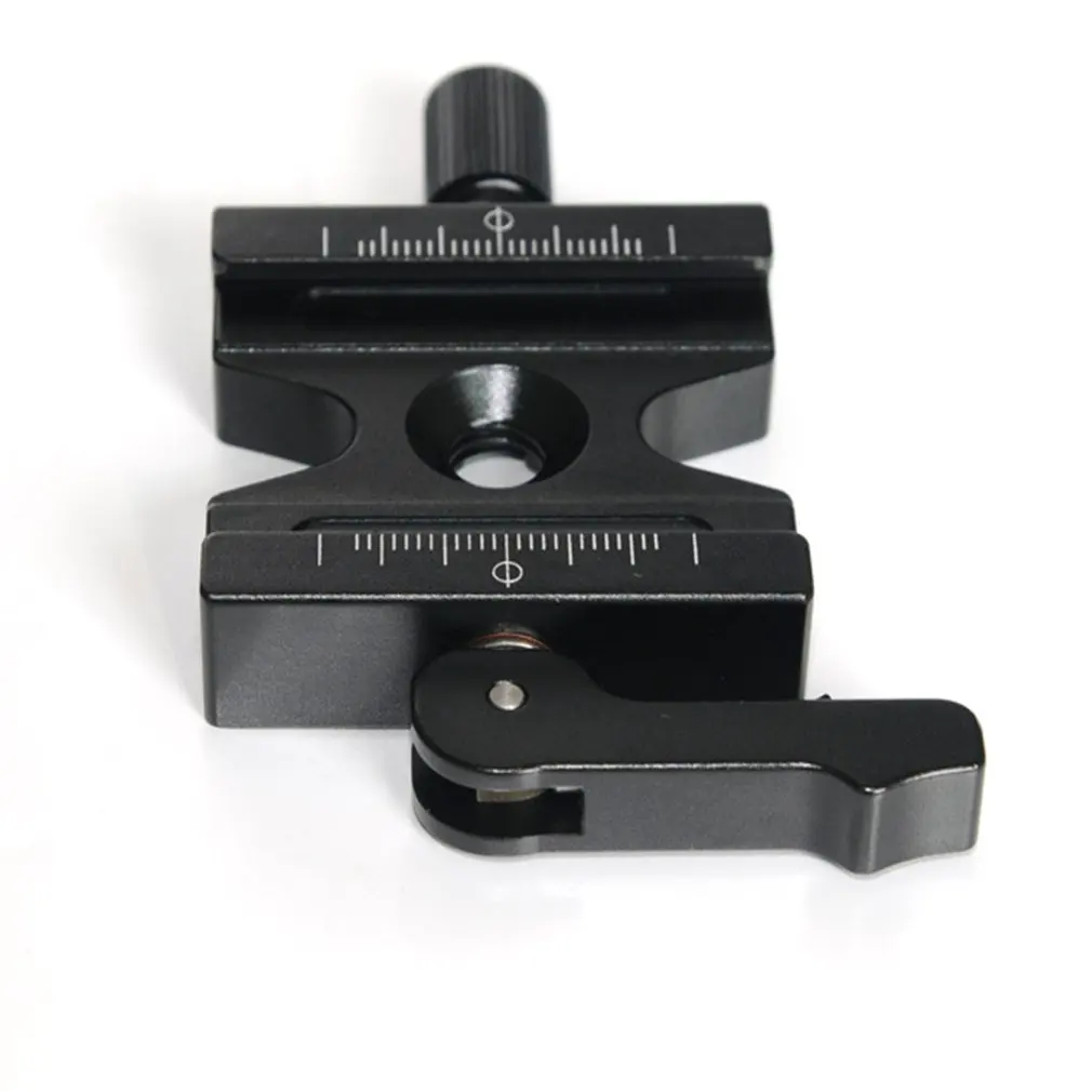 CL-50LS Quick Release Clamp Adjustable Lever Knob-Type 1/4"&3/8" Hole for Arca Swiss Quick Release Plate Ball Head Tripod