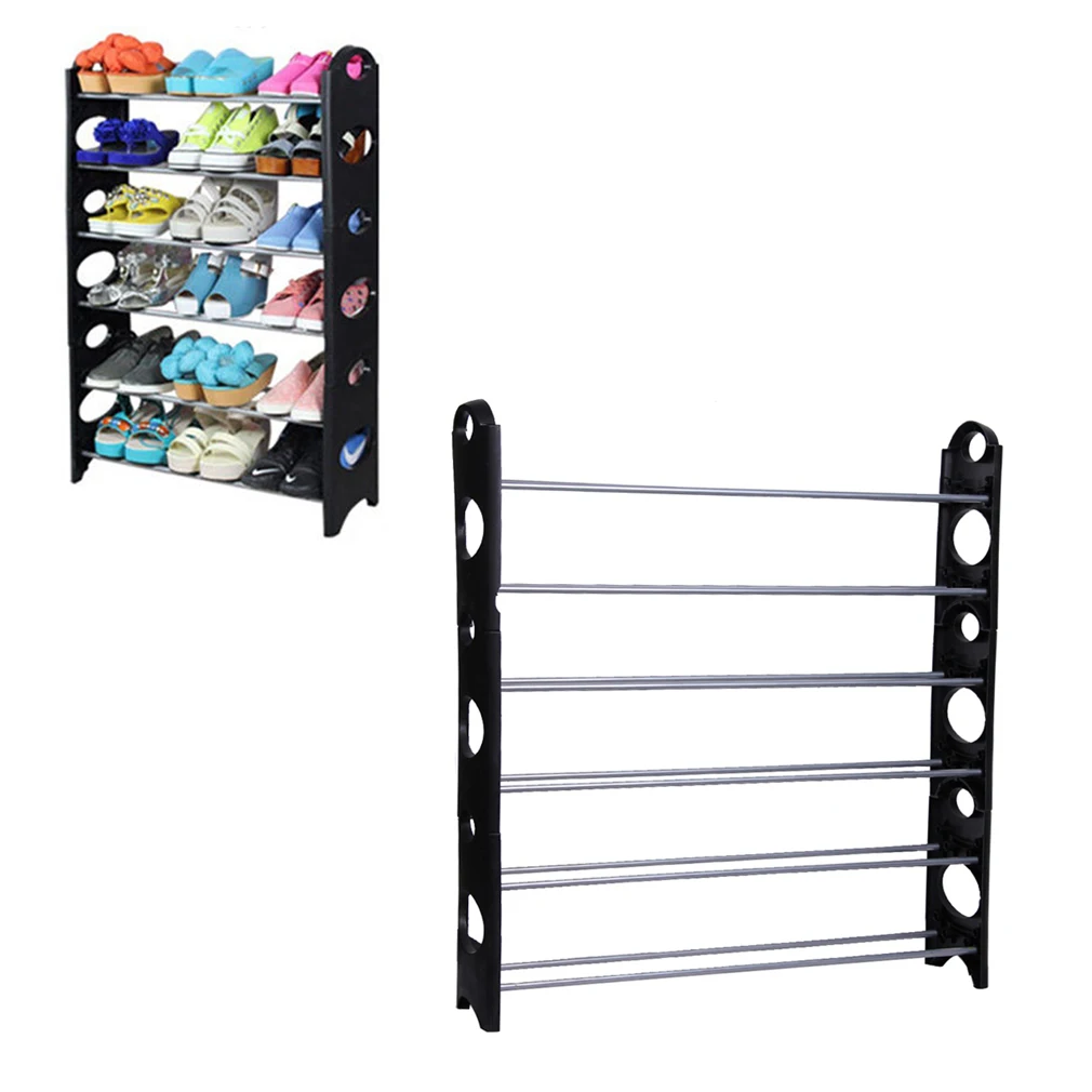 6 \ 4 Tiers Fashion Practical Shelf Shoes Shoe Rack Storage Adjustable Home Bathroom Organizer Stand Cupboard Tower Dropshipping