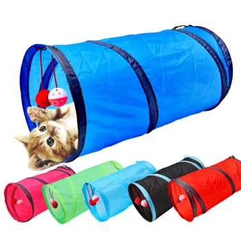 

7 Color 2 Holes Cat Tunnel Play Tubes Balls Collapsible Crinkle Kitten Toys Funny Puppy Rabbit Play Dog Chat Tunnel Cat Toy