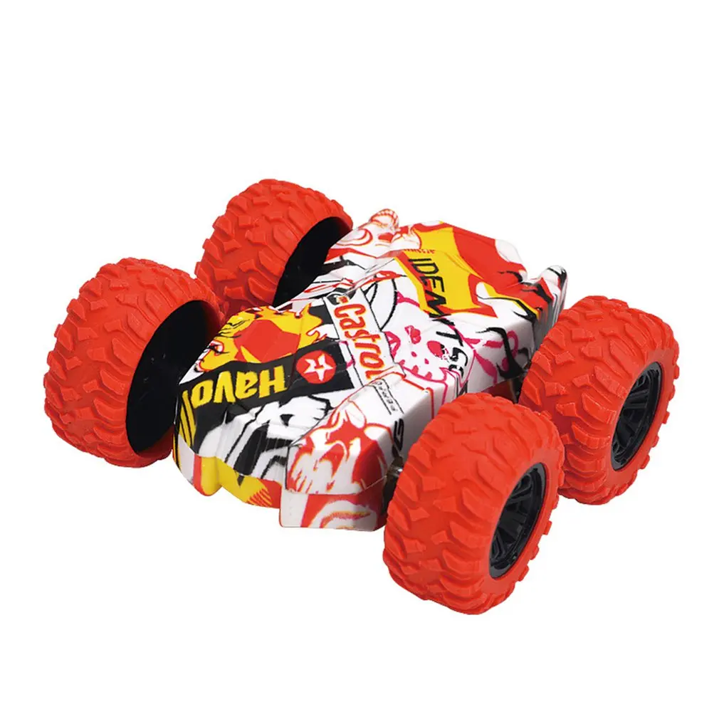 Inertia Four-Wheel-Drive Model Car Off-Road Vehicle Double-sided Dump Acrobatic Climbing Truck Toys Car For Children