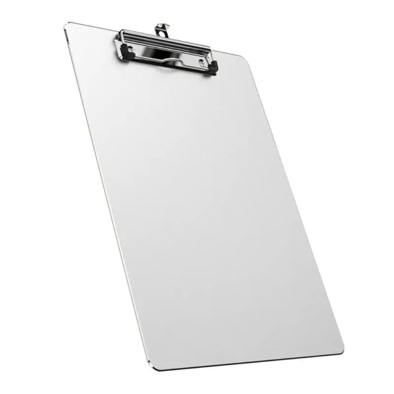 

A4 Aluminum Alloy Writing Clip Board Antislip File Hardboard Paper Holder Office 11UB
