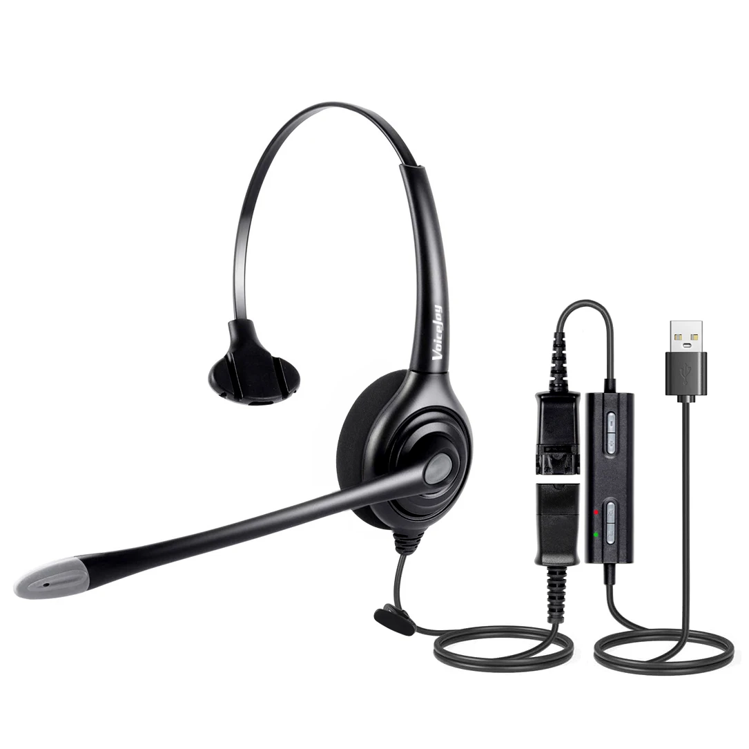 Volume Control and Mute Switch headset Noise Cancelling Headset Headphone with Mic Mircrophone USB Plug for Laptop computer etc |
