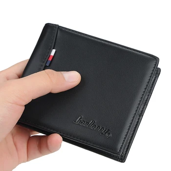 

Hot New Men's Wallet Short Open Multi-Card Opening European and American Wallet Horizontal Card Holder Coin Purse