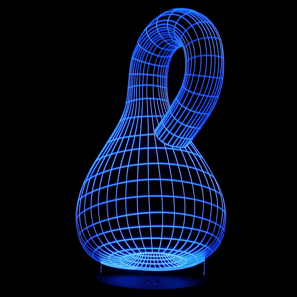 Bluetooth Музыка 3D Визуальный LED Настольная лампа Тыква фигура ночные светильники USB