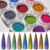 1 boîte holographique ongles paillettes poudre Laser Pigment Nail Art poussière miroir Chrome brillant Pigment poudre bricolage décorations ► Photo 3/6