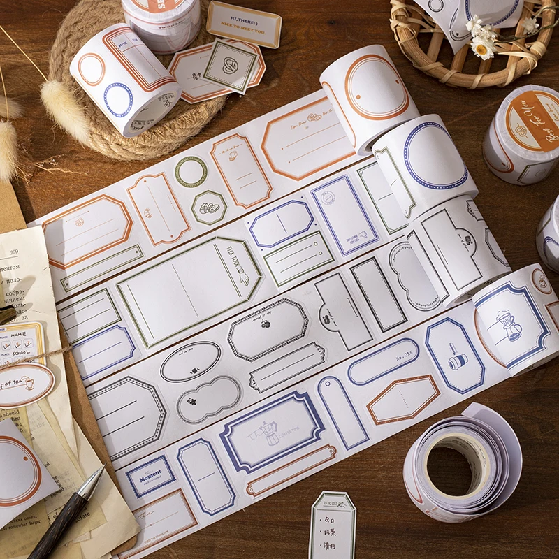 Washi Tape Vintage para diario, etiqueta adhesiva para álbum de recortes, cinta adhesiva para manualidades, japonés
