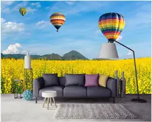

3d photo wallpaper for walls in rolls custom mural Beautiful natural scenery yellow flower home decor Living room Wall stickers