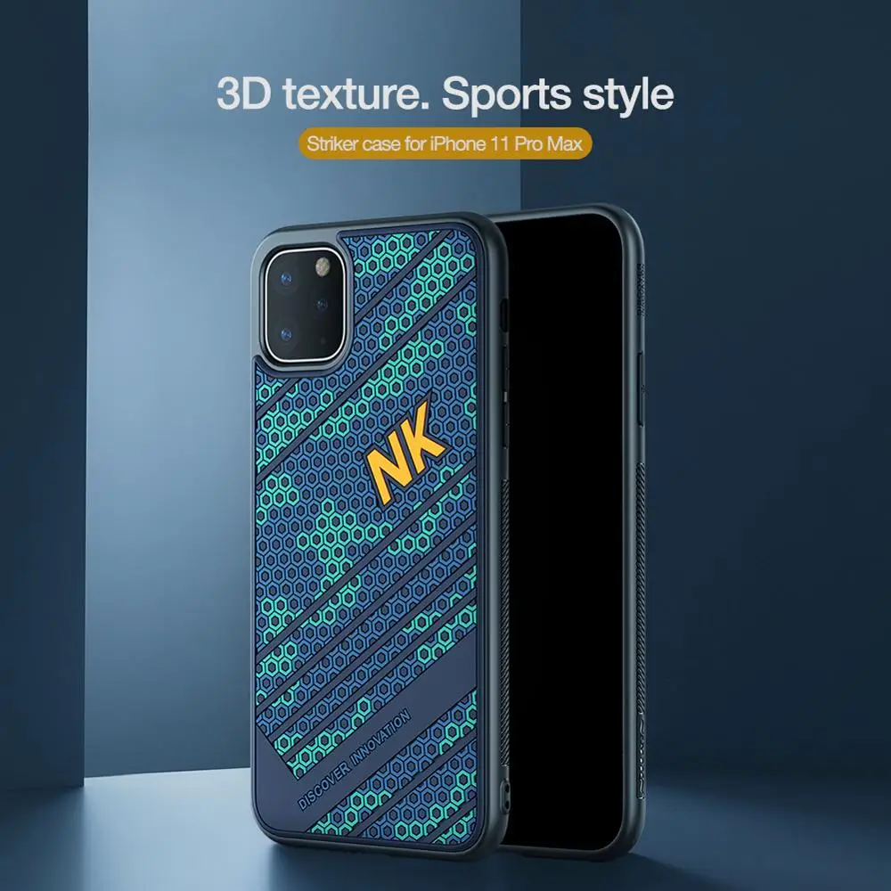 Спортивные чехлы с 3d-текстурой для Iphone 11 Pro Max Nillkin мягкий ТПУ + жесткий