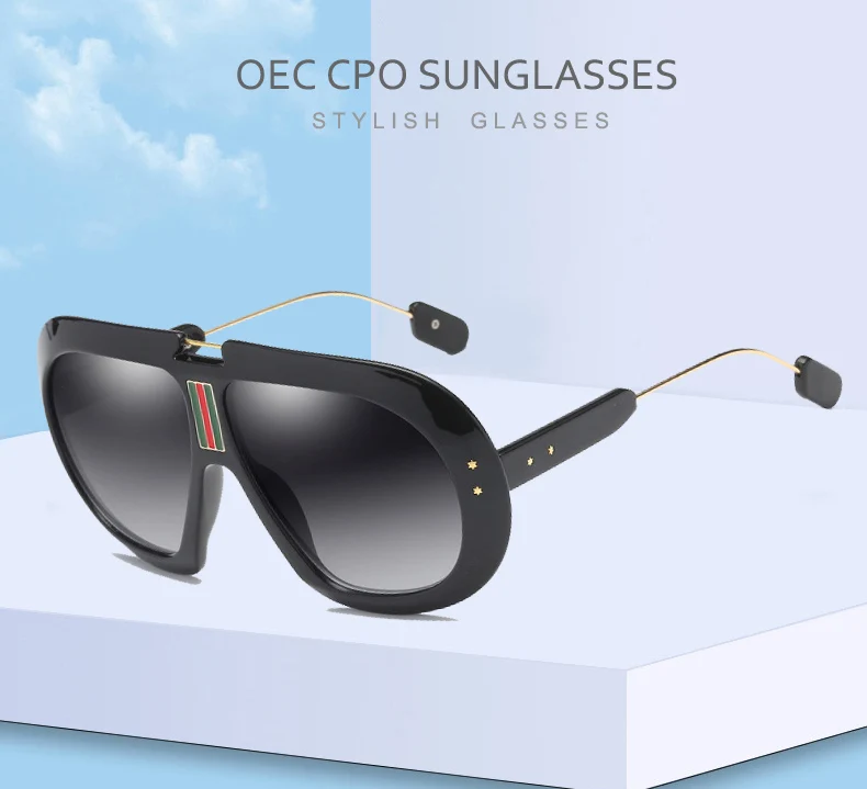 OEC CPO, Ретро стиль, квадратные, для женщин и мужчин,, модные, негабаритные очки, Ретро стиль, черные, солнцезащитные очки для женщин, UV400, очки O210