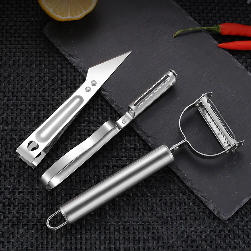 

Three-piece Stainless Steel Peeler Creative Kitchen Gadget