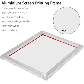 

41 x 51cm A3 Screen Printing Aluminium Frame Stretched With 43T Silk Print Mesh for Printed Circuit Boards