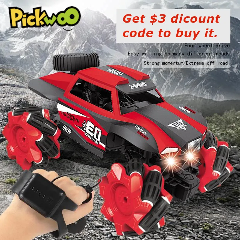 

RC Car 1:16 4WD Radio Control Stunt Car Gesture Induction Twisting Off-Road Vehicle LED Light Climb Crawler Model Toys for Kids