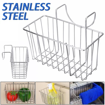 

Hanging Storage Rack Stainless Steel Display Storage Box Basket Mesh Wire Wall Shelf Storage Holder for Home Decoration