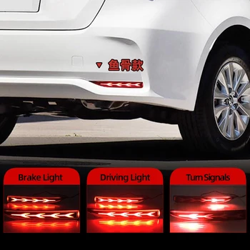 

2PCS Car LED Reflector For Toyota Corolla 2019 2020 Car LED Rear Fog Lamp Bumper Light Brake Light Dynamic Turn Signal