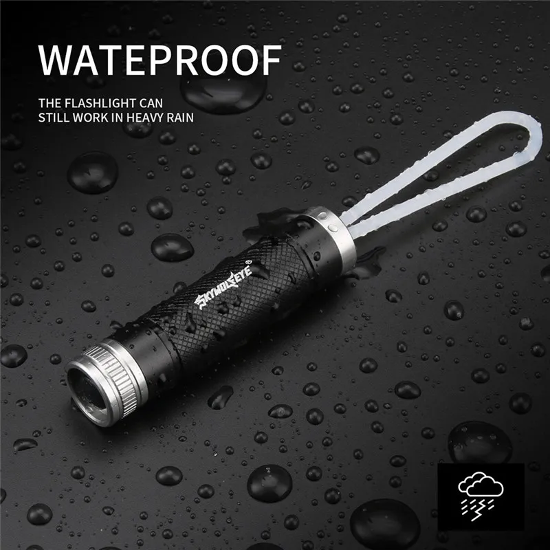 led flashlight Mini Super Bright COB LED Camping Flashlight Light Key Ring Keychain Torch Lamp #4N28 (1)