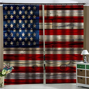 

Flag of the United States 3D Printed Realistic Thickened Shade Curtain