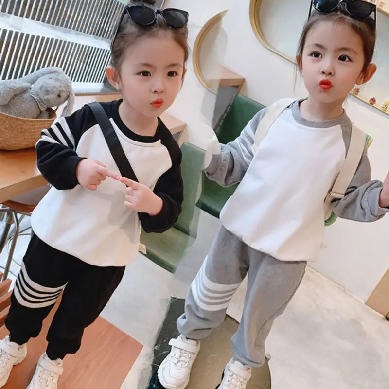 

V-TREE Autumn 2pcs Clothing Sets Cotton Boys And Girl Clothing Long Sleeve Tshirt+pants Sets Casual Children's Outfits