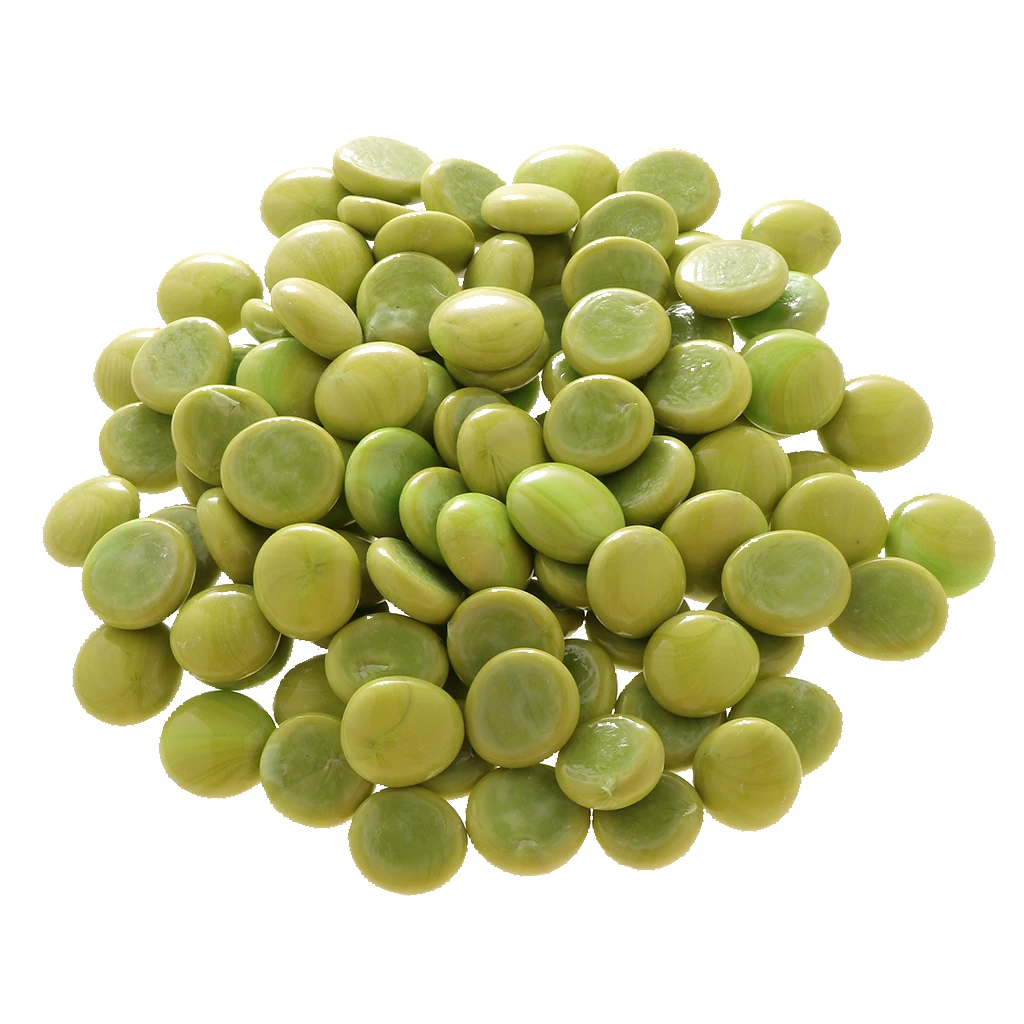 100Pcs Beautiful Table Scatters Marbles Balls Flat Bottom Fish Tank Pebbles Glass Crystal Stones Home DIY Crafts Supplies