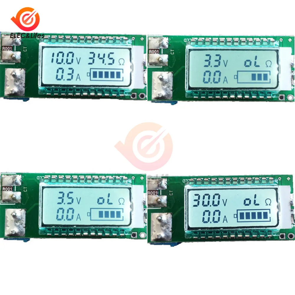 2,8~ 30,0 в 18650 26650 цифровой литий-ионный аккумулятор тестовый er lcd измеритель напряжения/тока/емкости для тестового телефона, банка мощности