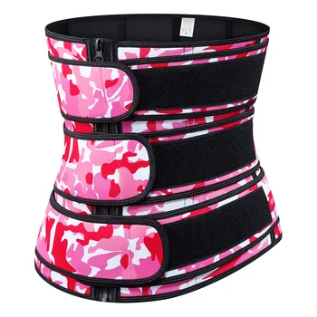 

Neoprene Waist Trainer Camouflage Body Shaper Belt Sport Zipper Corset Tummy Control Gaine Amincissante Femme Ventre Plat