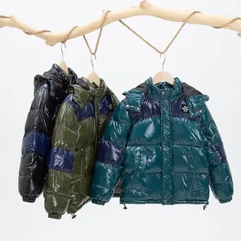 

2020 Boy Winter Clothes New Children's Solid Color Plus Thick Down Jacket Hooded Down Jacket Boys Winter Coats