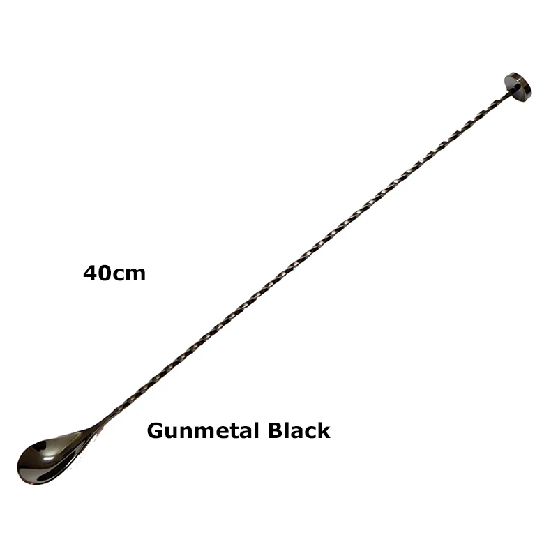 40cm Stainless Steel Cocktail Spoon with Hammer Bar Spoon Twist with Muddler/Metal