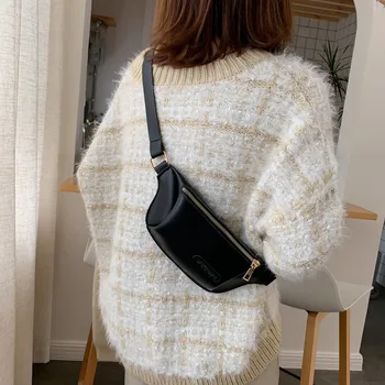 

Women Fashion Outdoor Sport Waist Bag Waterproof Travel Solid Color Shoulder Bags Men Zipper Leather Bag Couple Waist Pack YL5