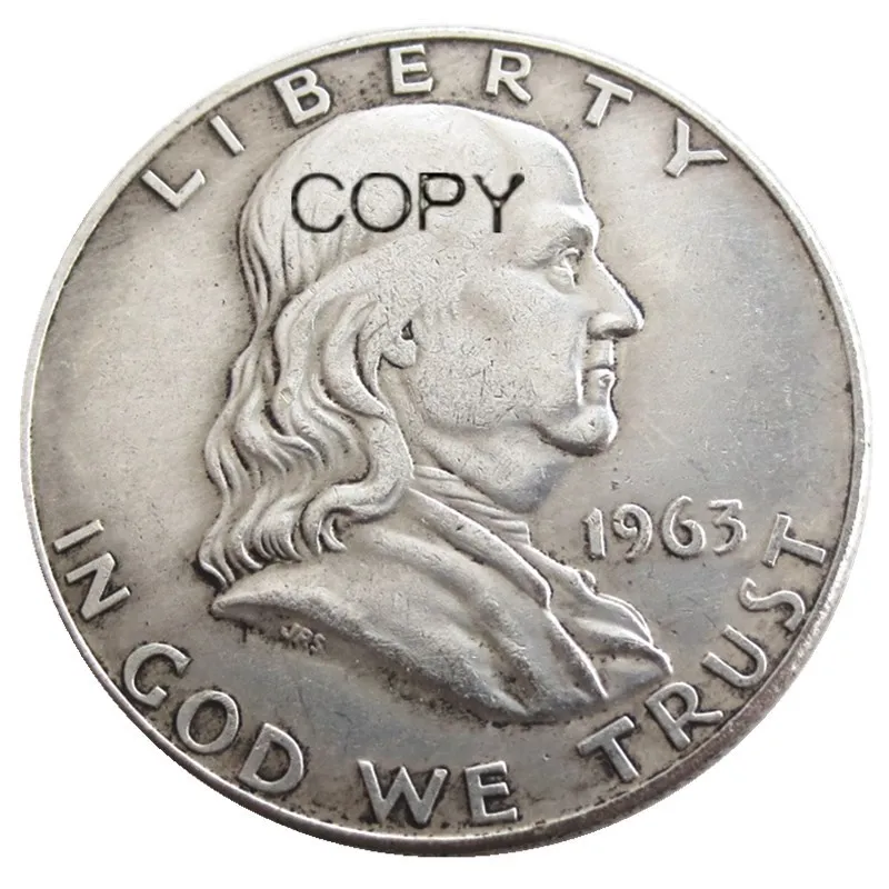 Полный набор(1948-1963) ОСЧС 37 шт. Франклин половина доллара Посеребренная копия монеты