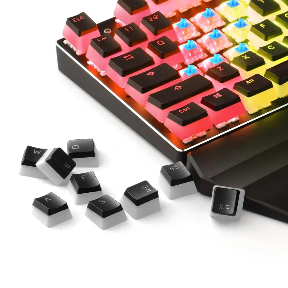 Havit Keycaps двойной выстрел с подсветкой PBT Pudding Keycap набор съемником совместим Cherry MX