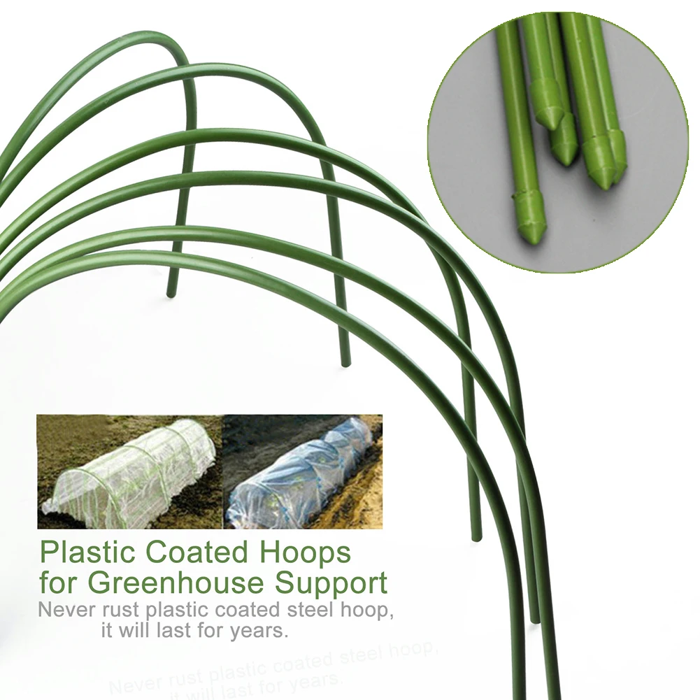 

6Pcs Greenhouse Hoops Plant Hoop Grow Garden Tunnel Hoop Support Hoops Plant Holder Tools for Garden Stakes Farm Agriculture N