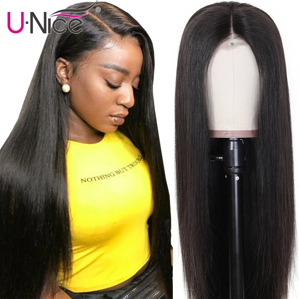 

Unice Hair 13x4/6 Transparent Remy Lace Frontal Wig With Baby Hair Pre Plucked Brazilian Straight Lace Front Human Hair Wigs