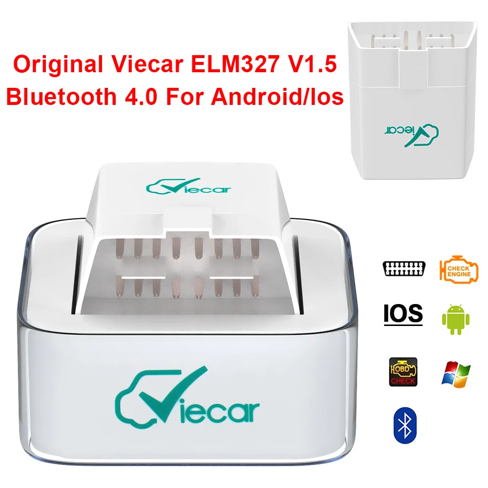 

Bluetooth 4.0 Code Readers For Android/IOS Viecar ELM 327 V1.5 OBD2 OBDII Scanner Car Diagnostic Tool