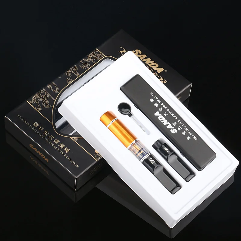 

Sanda Cigarette Health Cigarette Holder Filter Washable Recycled Triple Filter Tip Men Carrying Case SD-127