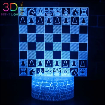 

ATOPH LED Night Light Chessboards 3D Nightlight 16 Color Changing with Remote Control Children Bedside Lamp