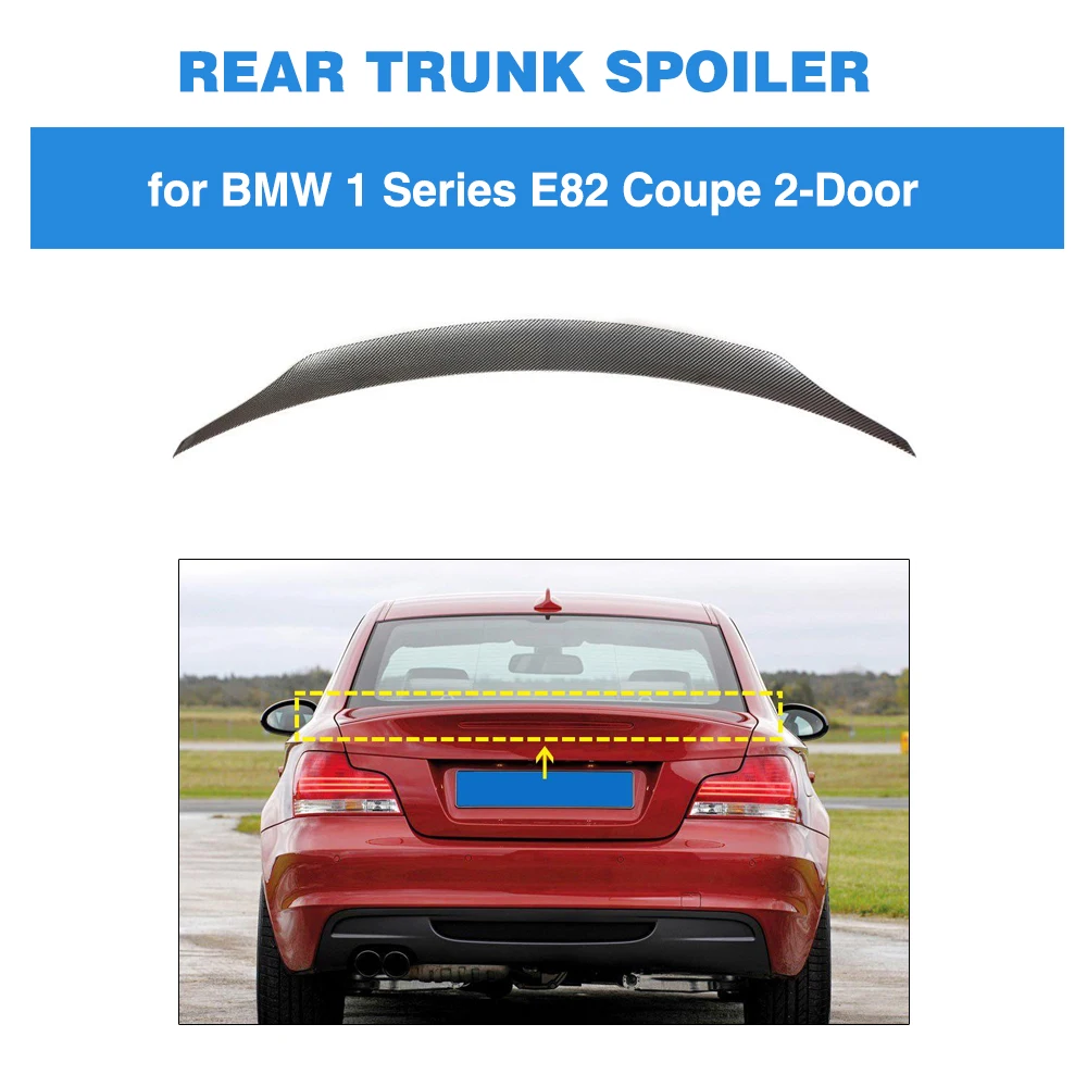 Rear Spoiler for BMW 1 Series E82 Coupe 2007 - 2012 Carbon Fiber Trunk Boot Lip | Автомобили и мотоциклы